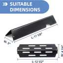 66097 Grill Grates with Grill 66041 66796 Flavorizer Bars Heat Deflectors for Weber Genesis II Grill Parts, E-410, S-410, Genesis II LX E-440, S-440,Porcelain Heat Plate Deflectors