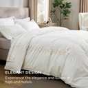 Bedsure 100% Cotton Percale Duvet Cover King, Luxury Hotel Duvet Cover, Curly Frame White Comforter Cover, PureWoven Breathable & Lightweight Bedding Set for All Season, 3 Pieces, 104"x90"