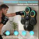 Music Boxing Machine for Adults, Large Size Music Punching Machine with Gloves, Interactive Wall Mounted Electronic Boxing Target with 11 Modes & 9 Speeds, Gift for Men and Kid (RGB Light)