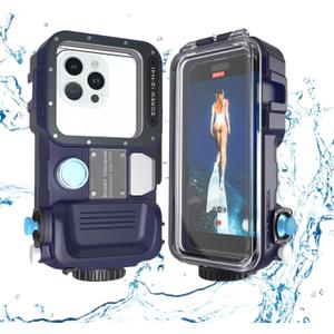 Universal Underwater Phone Case for Snorkeling and Diving, [131FT/40M] Professional Scuba Dive Waterproof Phone Case for iPhone and Android, Easy Camera Controls/Underwater Photo & Video