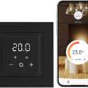 HEATIT Programmable Thermostat, WiFi Smart Thermostat for Electric Radiant Floor Heating with Touchscreen, 120V-240V Wide Voltage Range, Dual Sensing, Black