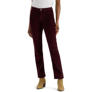 Lee Women's Legendary Mid Rise Straight Leg Jean (Velvet Beet Cord, 2 Short)