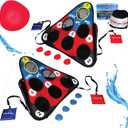SKIP NN' HOLE Original Fun Stonne Skipping Meets Pool Cornhole Game Floating | for All Ages | Fun Swimming Pool Game for Adults and Family | Easy Setup, Durable, Portable Water and Lake Toy |