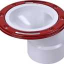 Oatey 3 in. or 4 in. PVC Offset Closet Flange with Metal Ring without Test Cap