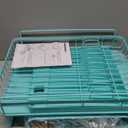 Kitsure Large Dish Drying Rack - Extendable Dish Rack, Multifunctional Dish Rack for Kitchen Counter, Anti-Rust Dish Drainers with Cutlery & Cup Holders 19.2"-26.7" L x 12.9" W, Green (Standard)