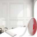 20FT Peel and Stick Wall Molding Trim Flexible Self Adhesive Crown Molding, Decorative Wall Trim for Mirror Door Cabinet Frame Border, Easy Install Home DIY, White