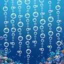 8 Strings Under The Sea White Bubble Garlands Little Mermaid Shark Beach Themed Birthday Decorations Under Water Hanging Streamer Banner Ocean Party Supplies