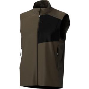Mens Lightweight Vest,Softshell Elastic Vests,Warm Fleece Lined,Water Resistant with Zipper Pockets Hiking Running (XX-Large, Brown)