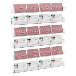 PecMuikee Business Card Holder Wall Mount，6 Pack Holder for Wall ，Horizontal Multiple Business Card Holder Organizer for Office (24 Pockets)