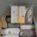 American Baby Company 10 3 Packs 100% Natural Cotton Fitted Crib Sheets 52" x 28" - Soft, Breathable, Hypoallergenic & Gentle Toddler Bed Sheets, Yellow Star/Yellow/Gray, Neutral for Boys & Girls