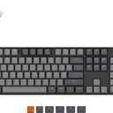 Keychron K10 Full Size 104 Keys Bluetooth Wireless Mechanical Gaming Keyboard for Mac Windows K Pro Red Switch, Multitasking/White LED Backlight/USB C Wired Computer Keyboard