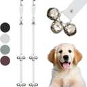 Caldwell's Pet Supply Co. Dog Potty Bells, Dog Door Bell, Bells To Go Outside, Potty Training Bell, Dogs Doorbell, Dogs Potty Doorbell, Ring To Go Pee, All Breed Puppy Training Tool - White (Set of 2)