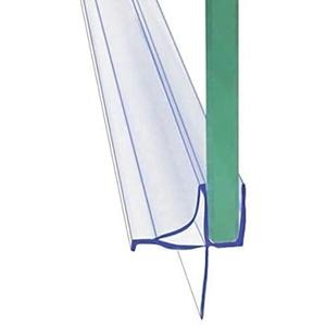 Frameless Shower Door Bottom Seal Shower Sweep with Drip Rail for 1/4" Glass, 36" Long, Vinyl, Clear