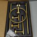 TQKAG 5 Piece Bathroom Accessories Set Brushed Gold Bathroom Hardware Set 23.6 Inch Bath Towel Bar Set SUS304 Stainless Steel Towel Rack Set