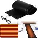 Baquler 1Pc 13IN x 10FT Heated Snow Melting Mat for Roof, Driveways, and Walkways  Waterproof, Anti-Slip, Energy Efficient, Outdoor Electric Snow Removal Mat