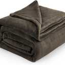 Bedsure Fleece Blankets Queen Size Brown - Bed Blanket Soft Lightweight Plush Fuzzy Cozy Luxury Microfiber, 90x90 inches