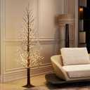 Birchlitland Brown Tree Lights 6ft Plug in 810 LED for Christmas Party Lighted Artificial Tree Indoor Outdoor use