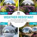 12 Inch Stainless Steel Gazing Ball, Garden Gazing Globe Mirror Ball, Polished Shiny Sphere for Garden Yard Outdoor, Swimming Pool Decoration (Silver)
