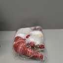 BAODLON Christmas Gnome Decorations with Light, 13.4 Inches Set of 2 Knitted Hat Nisse Figurine Plush Swedish Nordic Tomte Scandinavian Elf X'Mas Holiday Party Home Table Decor Ornaments (Red & Grey)