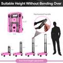 Folding Hand Truck Lightweight Hand Truck Dolly Foldable,Luggage cart with 4 Rotate Wheels, Utility Cart with Adjustable Handle,Collapsible Dolly for Moving