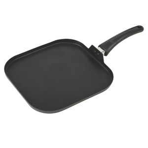 GoodCook 11-Inch Square Griddle Pan, Nonstick Aluminum Frying Pan, Even Heating, Ergonomic Handle, Perfect for Eggs, Bacon, and Breakfast, Small Griddle Pan, Durable Black Finish