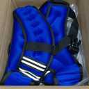 ZELUS Weighted Vest, 6lb/ 8lb/ 12lb/ 16lb/ 20lb/ 25lb/ 30lb Weight Vest with Reflective Stripe for Workout, Strength Training, Running, Fitness, Muscle Building, Weight Loss, Weightlifting, Blue(8 lb)