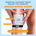 EKZ High-Elastic Silicone Patella Strap: Ergonomic Knee Band for Patellar Tendon Support, Pain Relief, Anti-Slip Design for Tendonitis, Running, Basketball, Jumping Sports, Unisex, 2-Pack (Black M)