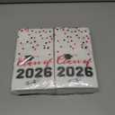 2026 Graduation Disposable Paper Napkins, Guest Dinner Hand Towels for College School Grad Class Congrats Celebration, Cocktail Party Decorations (80, Red & Black)