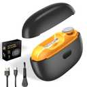 Smart Electric Nail Clipper,Nail File,2 Speeds Automatic Nail Trimmer with LED Light& Clip Storage,Rechargeable & Silent Designed Manicure Set for Kids, Adults, Seniors & Arthritis Patients(Black)