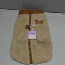 Sherpa Fleece Dog Jacket with Built-in Harness Zip-Up Teddy Coat with D-Ring for Small to Medium Dogs (L)