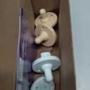 Philips Avent Soothie Baby Pacifiers - 100% Silicone Pacifiers for Babies 0-3 Months, One-Piece Design, BPA-Free, Extra Durable, Green and Yellow, 4 Pack, Model SCF190/71 (Light Yellow/Pastel Cyan)