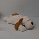 MorisMos Giant Dog Stuffed Animals, 31inch Large Dog Plush Big Puppy Pillow Toy for Kids, Girls, Boys, White (White and Brown)