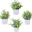 NASAMA SENNI mini Artificial Simulation Plants and Green Plant Potted Plants Suitable for Home, Office Desk, Bathroom, Dining Room Table Decoration, Festival Decoration, New Home Decoration (4)