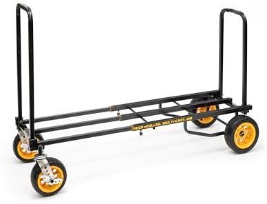Rock-N-Roller R18RT (Mega Plus) 8-in-1 Folding Multi-Cart/Hand Truck/Dolly/Platform Cart/42" to 60" Telescoping Frame/700 lbs. Load Capacity, Black