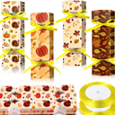 Spakon 60 Pack Crackers No Snap DIY Table Favors Holiday Poppers Kit for Dinner Decoration Gift (Thanksgiving,Pumpkin)