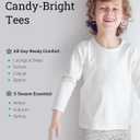 Boys Cotton Long Sleeve Shirts Soft Breathable Crewneck Tees for Kids, Fashion Basic Tops 4-12 Years (Blue, XS)