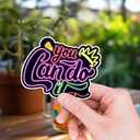 2 x Motivational Neon Sticker 8 Pcs (Large Size) Vinyl Stickers Laptop Waterproof Decal for Car Bumper Water Bottle Notebook Luggage Window Birthday Decorations - Size 4 Inches