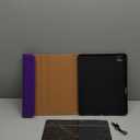DTTO for iPad Pro 13 Inch Case 2024 with Keyboard (M4), 7 Colors Backlit Wireless Detachable Keyboard Premium Leather Folio Cover with Pencil Holder & Pocket, Dark Purple