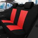 Pariitadin Car Seat Covers Full Set, Washable and Breathable Premium Cloth Automotive Vehicle Seat Cover for Car Interior, Universal Fit for Most Cars, Sedan, Truck, SUV(Black/Red)