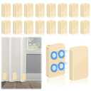 ANGAR 32pcs Outdoor Curtain Weights, Upgraded Heavier-Duty Waterproof Curtain Magnets Weights Outdoor, for Home Patio Drapery, Shower, Flags, Tablecloth to Stop Heavy Wind, Beige
