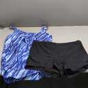 Yonique Plus Size Tankini Swimsuits for Women Blouson Tankini Tops with Swim Shorts Two Piece Bathing Suits, Size 20W