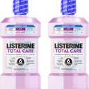 Listerine Total Care Alcohol-Free Mild Mouthwash, 6 Benefit Oral Rinse to Help Kill 99.9% of Germs that Cause Bad Breath, Strengthen Enamel, Mild Mint Flavor, Twin Convenience Pack, 2 x 1 L