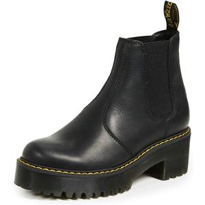 Dr. Martens Women's Rometty Fashion Boot (10, Black Burnished Wyoming)