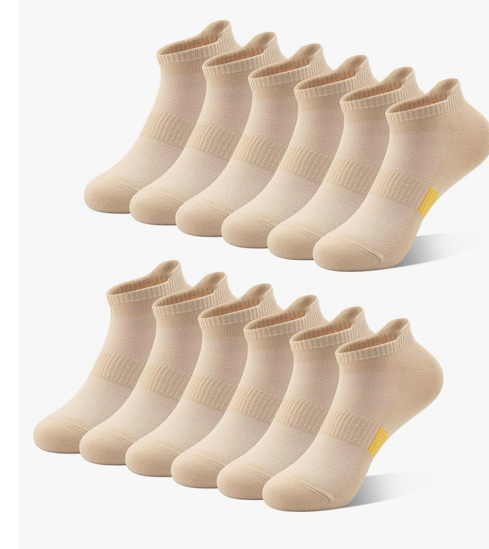 8 Pairs Ankle Socks for Women, Athletic Running Socks Cotton Low Cut Tennis Sports Tab Socks Size 6-11