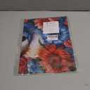 12x18in Patriotic Puppy Garden Flag Floral American Flag Yard Decor