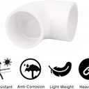 6Pack 1-1/2" 90 Degree Elbow PVC Pipe Fittings 2 Way Right Angle PVC Pipe Fitting, Furniture Build Grade SCH40 (Socket x Socket) 1.50" PVC Fitting Connectors for DIY PVC Shelf Garden Support Structure