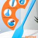 Silicone Spatulas, Food Grade Silicone, 11 inch Rubber Spatula with Stainless Steel Core Designed for Cooking, Baking, Mixing Batter, Making Cookies,Heat Resistant Up to 600 (4 Piece) (Multicolors)