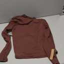 Zeagoo Womens Long Sleeve Shirts Mock Neck Basic Slim Fitted Tops Lightweight Stretch Base Layer T-Shirt (Medium, Brown)