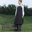 Bib Apron with Fixed Neck Strap and Utility Pocket  Full-Coverage Chef Apron for Kitchen, Restaurant & Caf (Black)