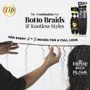 Sensationnel Empire Bulk Braiding Deep Human Hair Braids for Knotless Boho Box or Curly Loose Wave Styles - 1 pack (18 inch, 1B OFFBLACK)